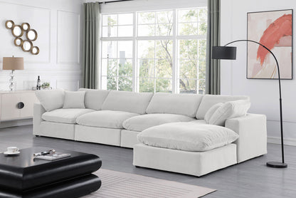 Comfy - 5 Piece Velvet Modular Sectional With Chaise