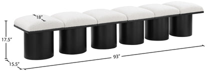 Pavilion - 6 Piece Modular Bench With Black Base