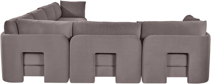 Hammond - Velvet Performance Fabric Upholstered 6 Piece Corner Sectional