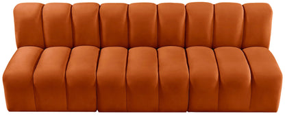 Arc - Velvet 3 Piece Modular Straight Sofa