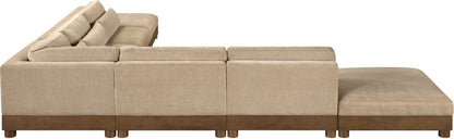 Turin - Chenille Fabric Upholstered Modular Sectional - Beige
