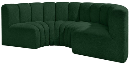 Arc - Boucle Fabric 4 Piece U-Shaped Modular Sofa