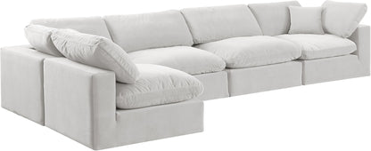 Comfy - 5 Piece Velvet Modular Sectional