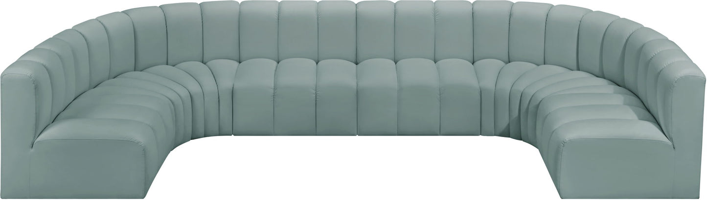 Arc - Faux Leather Modular U-Shaped Sectional