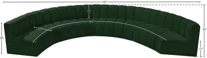 Arc - Boucle Fabric 8 Piece U-Shaped Modular Sofa