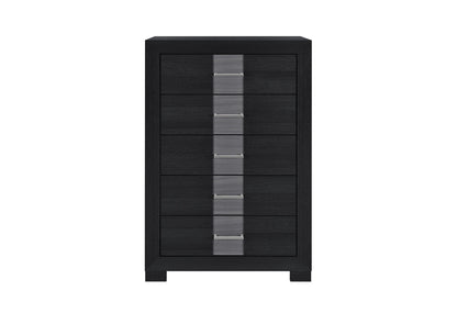 Optimus - 5 Piece Queen Bedroom Set - Black
