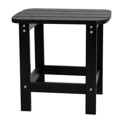 Flash Furniture - Adirondack Chairs With Side Table - Black