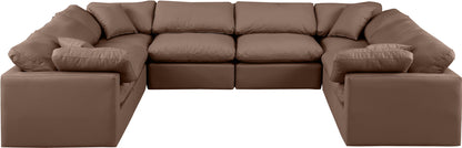Indulge - Faux Leather 8 Piece Modular Sectional