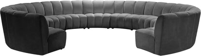 Infinity - 11 Piece Velvet Modular Sectional