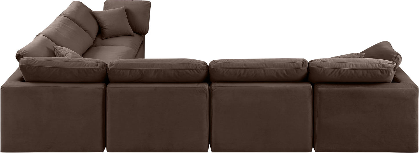 Indulge - Velvet 6 Piece Modular Corner Sectional