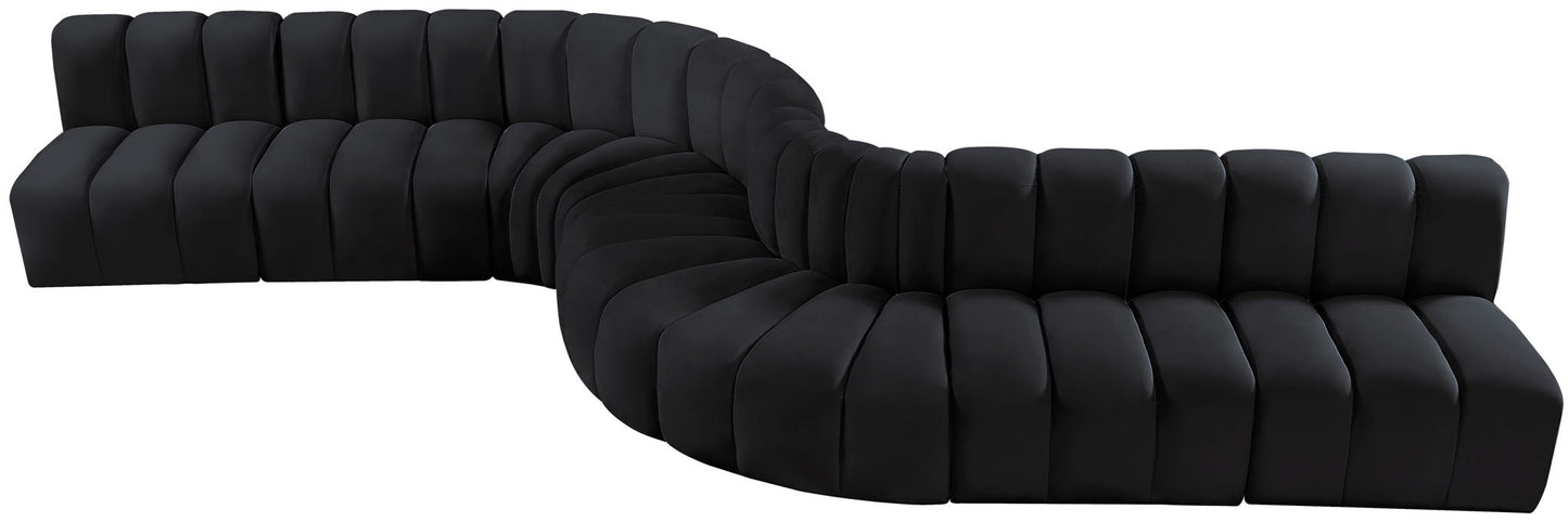Arc - Velvet 8 Piece Curved Modular Sofa