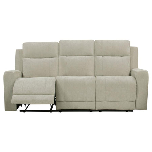 Kennett - Chenille Upholstered Power Reclining Sofa - Ivory
