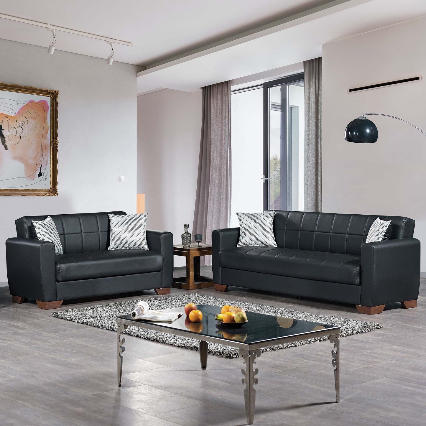 Ottomanson Barato - Upholstered Convertible Loveseat With Storage