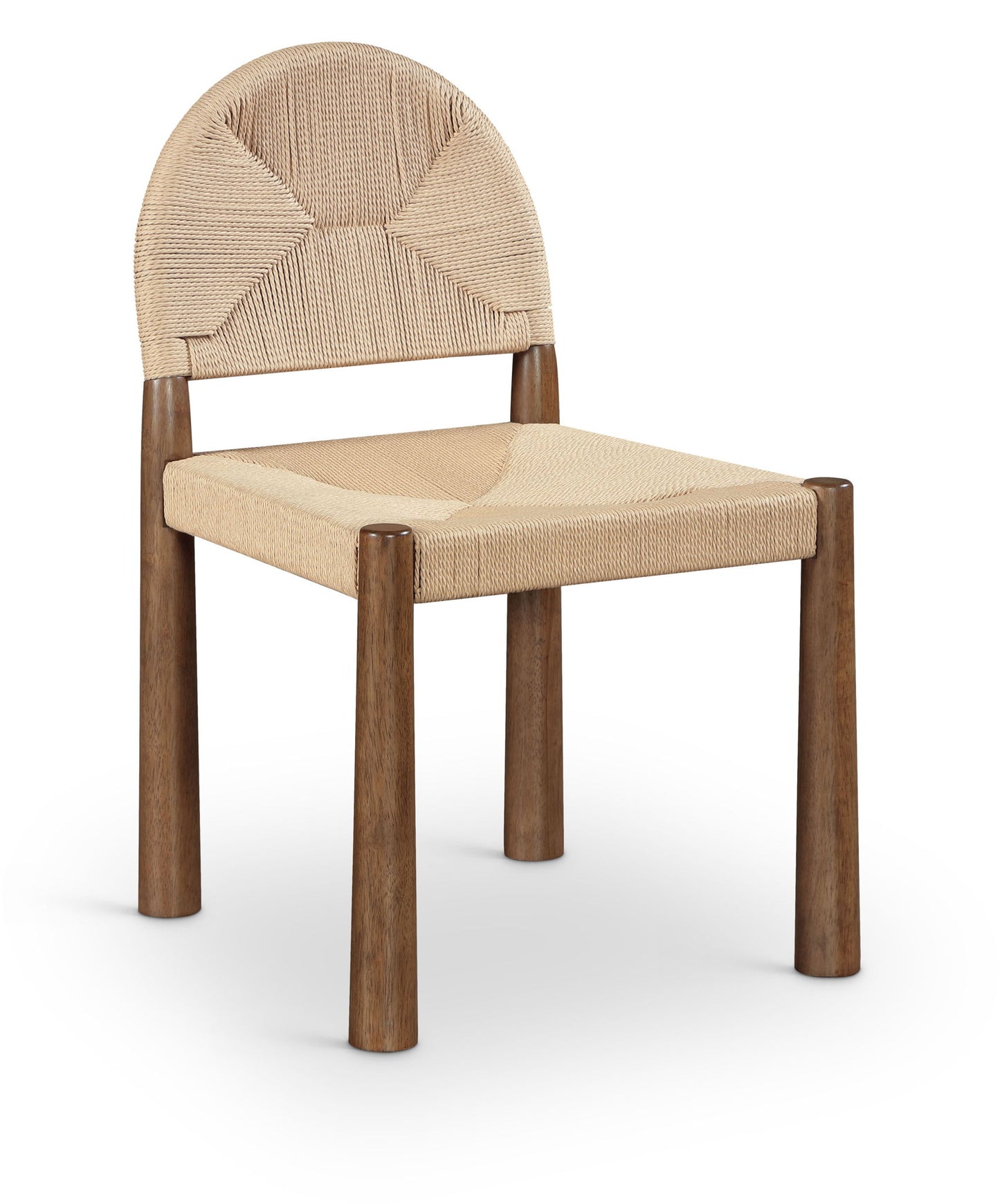 Bohemia - Woven Seagrass Cord And Solid Wood Dining Chair (Set of 2) - Beige