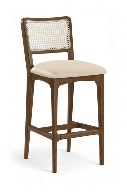 Atrium - Upholstered Bar Stool (Set of 2) - Brushed Brown Frame