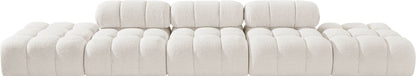 Ames - 5 Piece Boucle Upholstered Modular Sofa With 2 Armless Seats