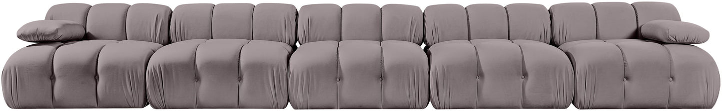Orin - Velvet 5 Piece Modular Armless Sofa