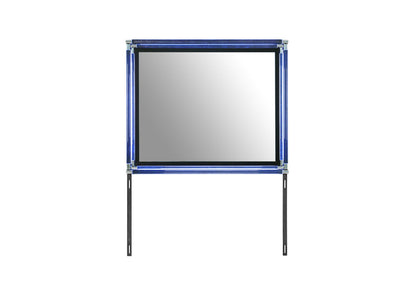 Lando - Mirror With LED - Black