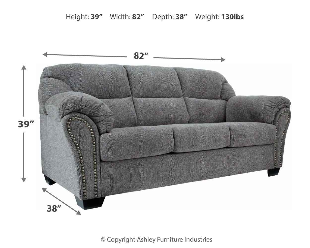 Allmaxx - Sofa - Pewter