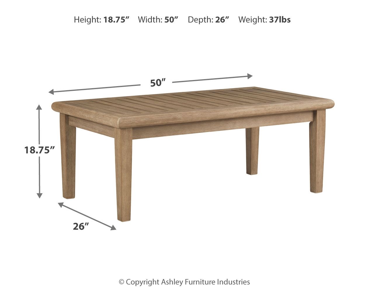 Gerianne - Rectangular Cocktail Table - Brown