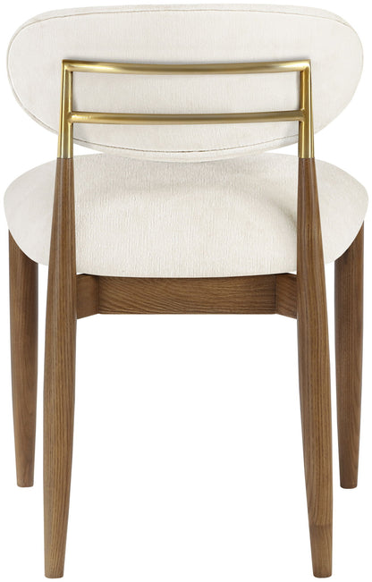 Riccio - Fabric Dining Side Chair (Set of 2) - Walnut Frame