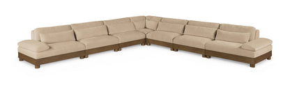 Turin - Chenille Fabric Upholstered Modular Sectional - Beige