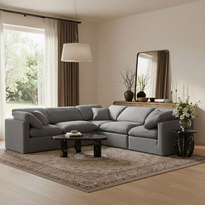Indulge - Velvet 5 Piece Modular Corner Sectional