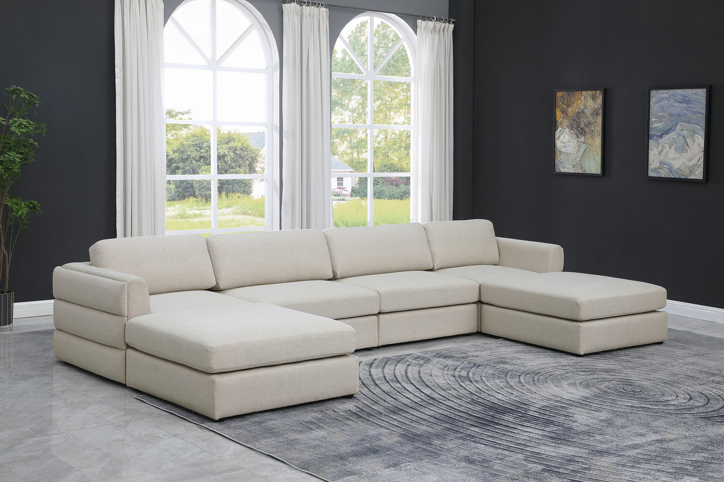 Beckham - 6 Piece Double Chaise Modular Sectional
