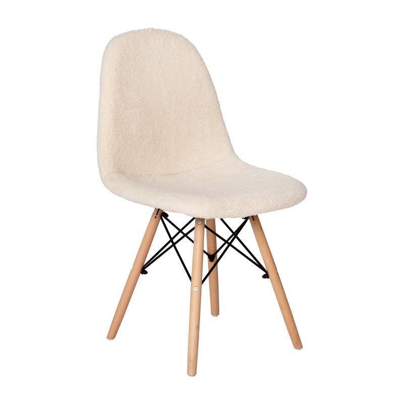 Flash Furniture - Armless Faux Sherpa Chair - Off-White