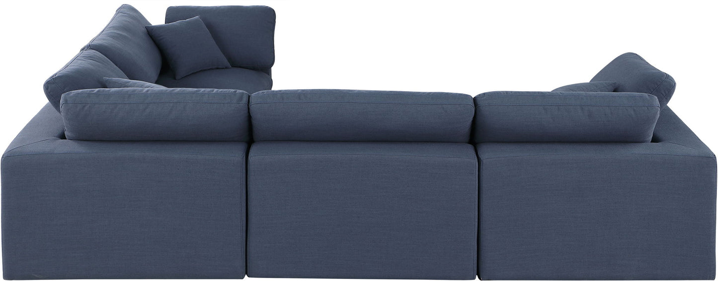 Comfy - 4 Piece Linen Fabric Modular Sectional