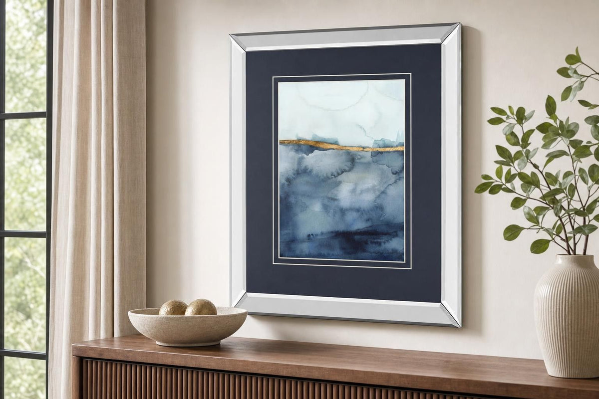 Coastal Horizon I By Victoria Borges - Light Blue