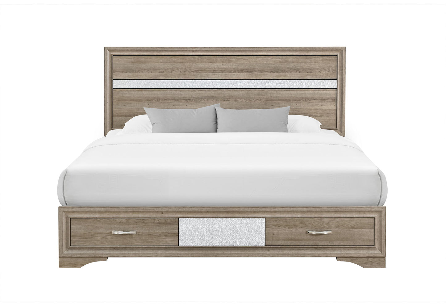 Seville - Queen Bed - Brown / Natural
