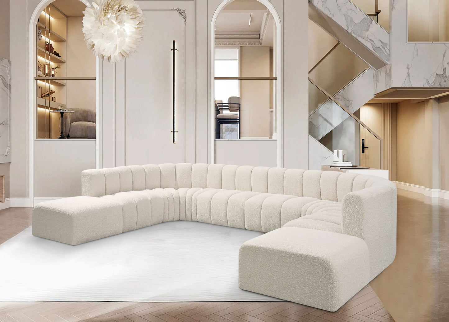 Arc - Boucle Fabric Modular Sectional