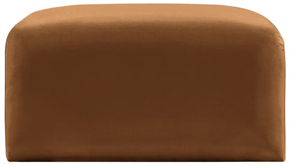Arc - Velvet Ottoman - Saddle