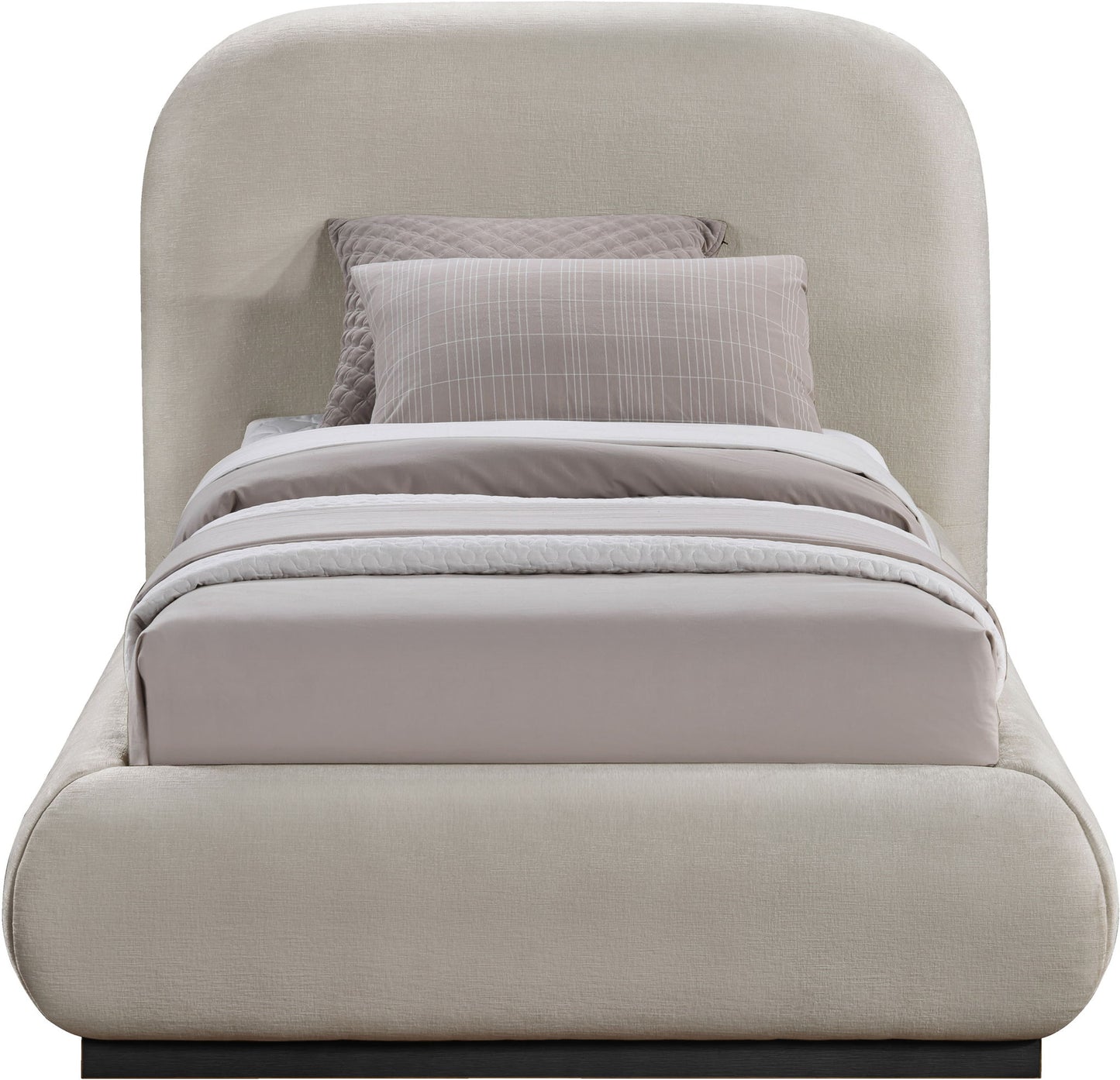 Vaughn - Chenille Bed With Black Base