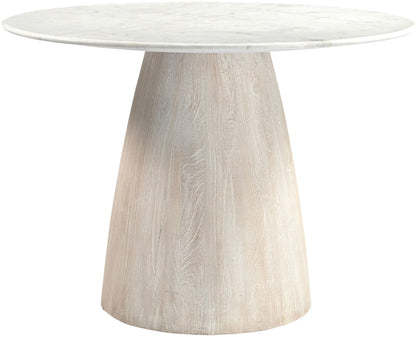 Liona - 42" Marble And Mango Wood Dining Table