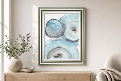 22x26 Ripple Effect IV By Ethan Harper - Light Blue