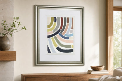 34x40 Mosaic Curve II By June Erica Vess - Green