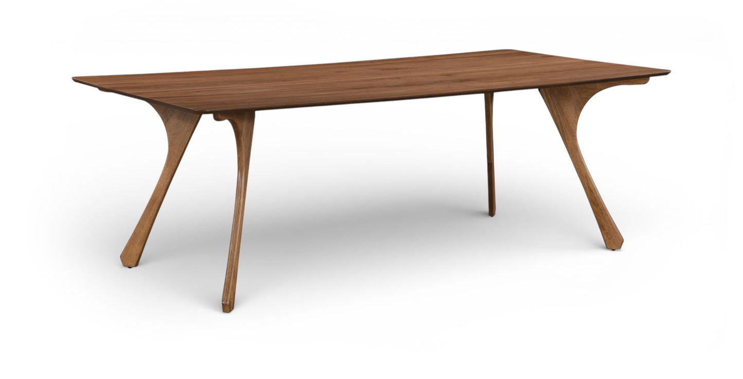 Glenwood - 86.75" Solid Wood And Walnut Veneer Dining Table - Brown