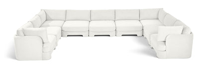 Hammond - Velvet Performance Fabric Upholstered 9 Piece Sectional