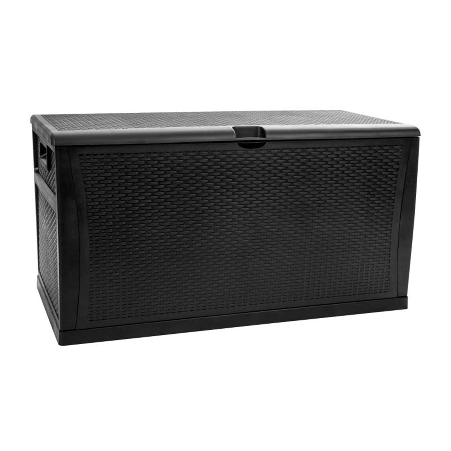 Flash Furniture - 120 Gal Plastic Deck Box - Black