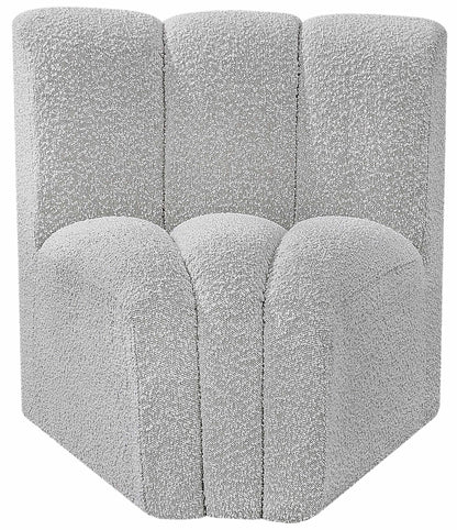 Arc - Boucle Fabric Curved Corner Chair
