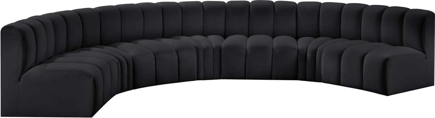 Arc - Faux Leather 7 Piece U-Shaped Modular Sofa