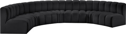 Arc - Faux Leather 7 Piece U-Shaped Modular Sofa