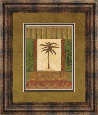 Classic Palm I By Rebecca Burton - Framed Print Wall Art - Light Brown