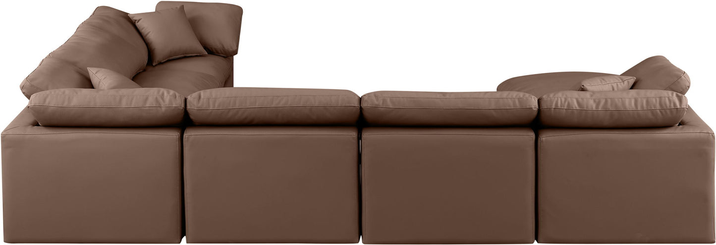 Indulge - Faux Leather 7 Piece Modular Sectional