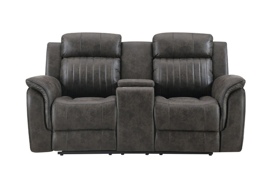 U8517 - Console Reclining Loveseat - Gray