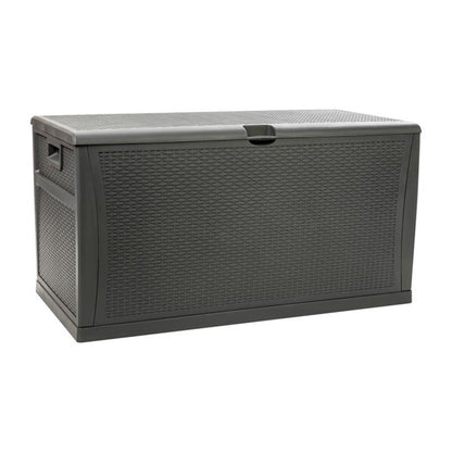 Flash Furniture - 120 Gal Plastic Deck Box - Gray