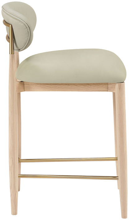 Riccio - Stool - Natural And Gold Frame