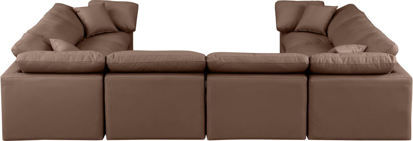 Indulge - Faux Leather 8 Piece Modular Sectional